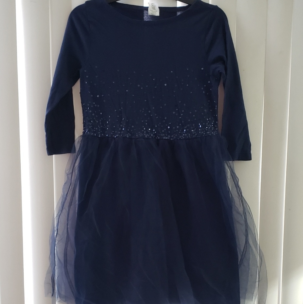 J Crew Crewcuts Dark Blue Long Sleeve Dress